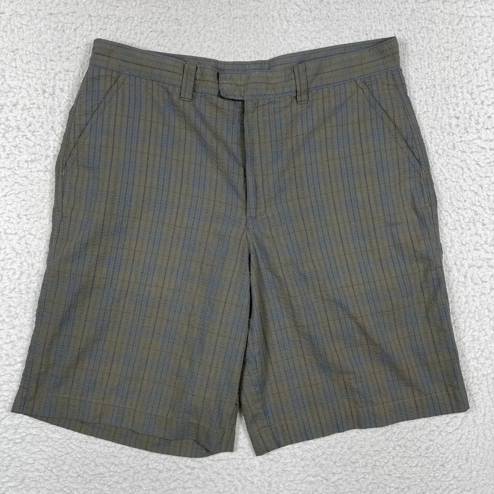 Patagonia Plaid Shorts Mens 34 Gray Organic Cotton Casual Outdoor 57627S9